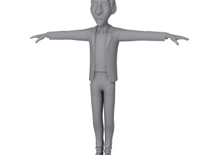 man cartoon professor 02 3D-Modell