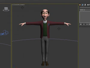 man cartoon professor 02 3D Model