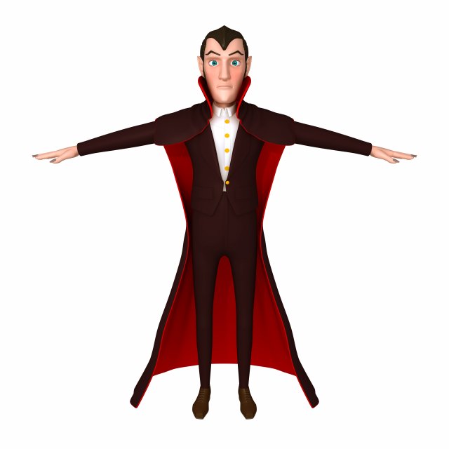 dracula cartoon Modèle 3D .c4d .max .obj .3ds .fbx .stl .blend 