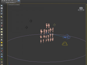 10 hands cartoon 3D Model