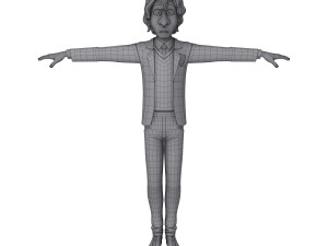student young man cartoon 01 Model 3D