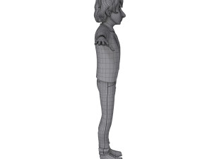 student young man cartoon 01 Model 3D