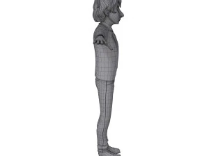student young man cartoon 01 3D Model