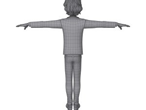 student young man cartoon 01 Model 3D