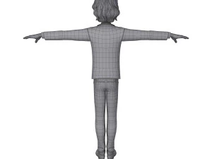 student young man cartoon 01 3D Model