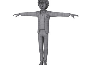 student young man cartoon 01 Model 3D