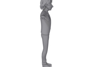student young man cartoon 01 Model 3D