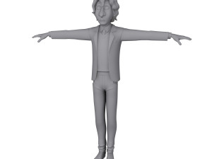 student young man cartoon 01 Model 3D