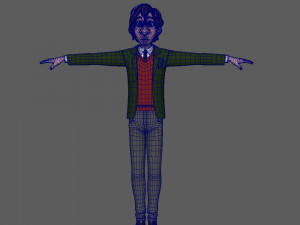 student young man cartoon 01 Model 3D