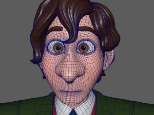 student young man cartoon 01 3D Model