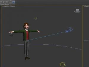 student young man cartoon 01 3D Model
