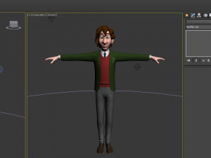 student young man cartoon 01 Model 3D