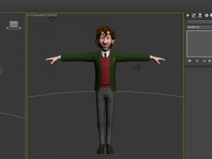 student young man cartoon 01 3D Model