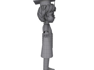 graduating student cartoon 3D 模型