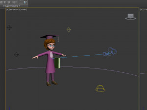 graduating student cartoon 3D 模型