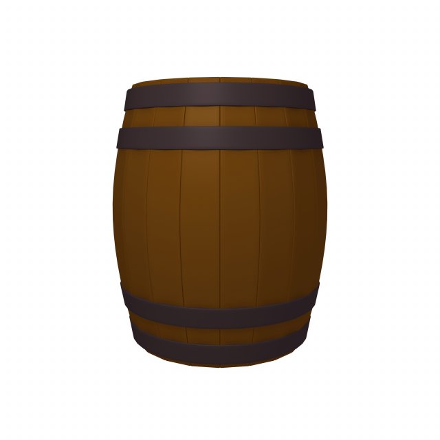 barrel cartoon 3D 模型 .c4d .max .obj .3ds .fbx .stl .blend 
