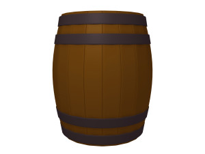 barrel cartoon Modelo 3D