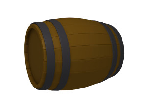 barrel cartoon 3D 模型