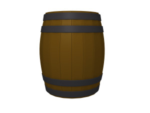 barrel cartoon 3D 模型