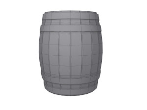 barrel cartoon 3D 模型
