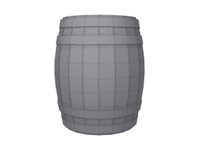 Barrel cartoon 3D Model