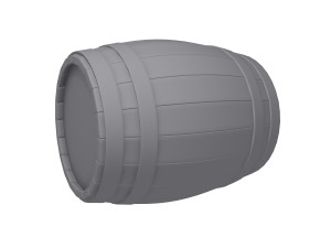barrel cartoon 3D 模型