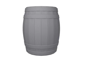 Barrel cartoon 3D Model