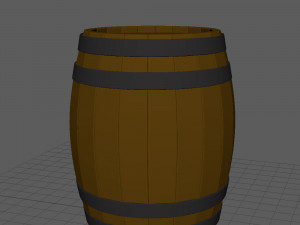 barrel cartoon 3D 模型