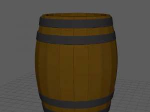 Barrel cartoon 3D Model