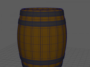 barrel cartoon 3D 模型