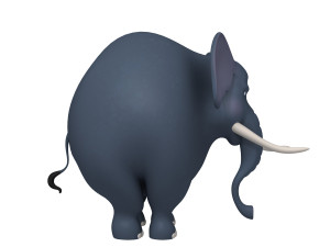 elephant cartoon 3D 模型