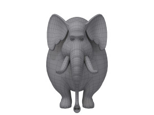 elephant cartoon 3D 模型