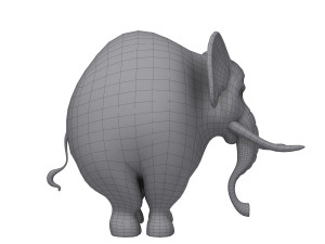 elephant cartoon 3D 模型