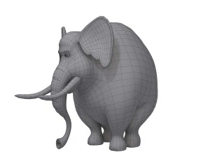 elephant cartoon 3D Model