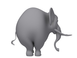 elephant cartoon 3D 模型