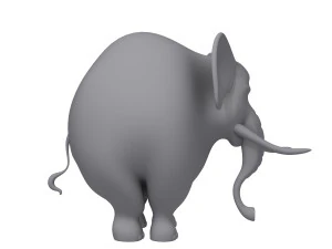elephant cartoon 3D Model