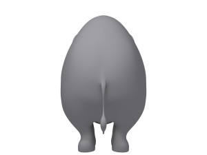 elephant cartoon 3D 模型
