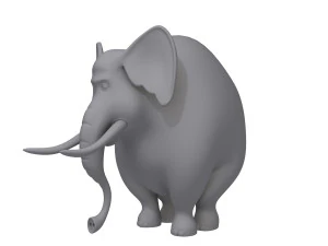 elephant cartoon 3D Model