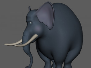 elephant cartoon 3D 模型