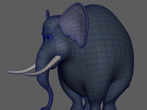elephant cartoon 3D 模型