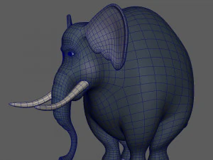 elephant cartoon 3D Model