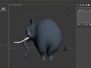 elephant cartoon 3D 模型