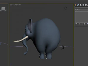 elephant cartoon 3D Model