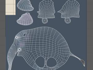 elephant cartoon 3D 模型