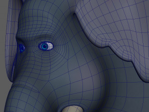 elephant cartoon 3D 模型