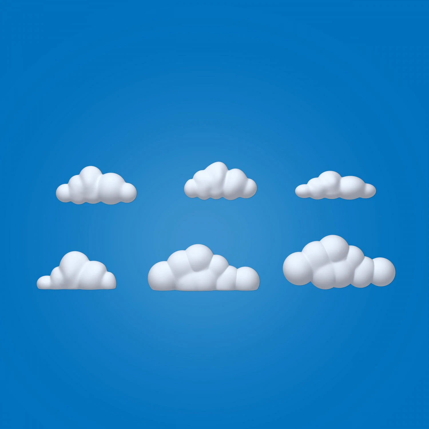 Clouds cartoon 3D Model .c4d .max .obj .3ds .fbx .stl .blend 