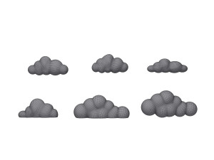 Clouds cartoon Modello 3D