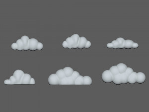 Clouds cartoon Modello 3D