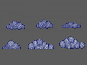 Clouds cartoon Modello 3D