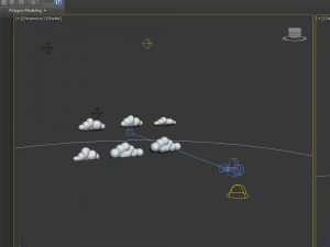 Clouds cartoon 3D Model